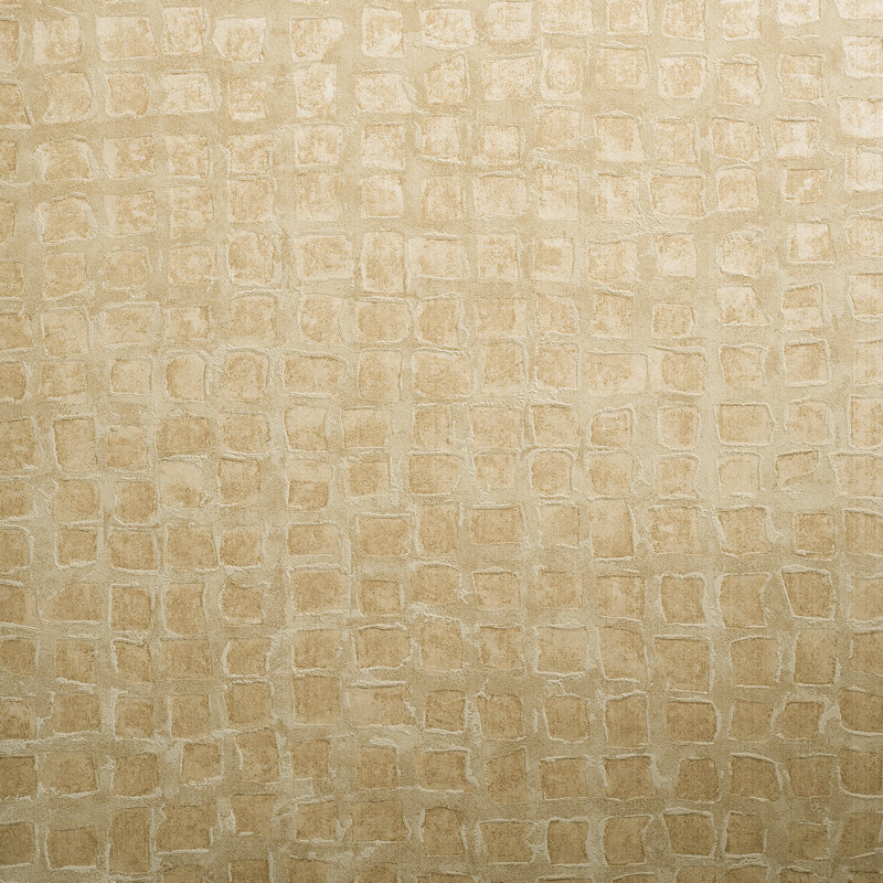 Manhattan 10.05m x 53cm 3D Embossed Satin Wallpaper Roll, Brown Gold