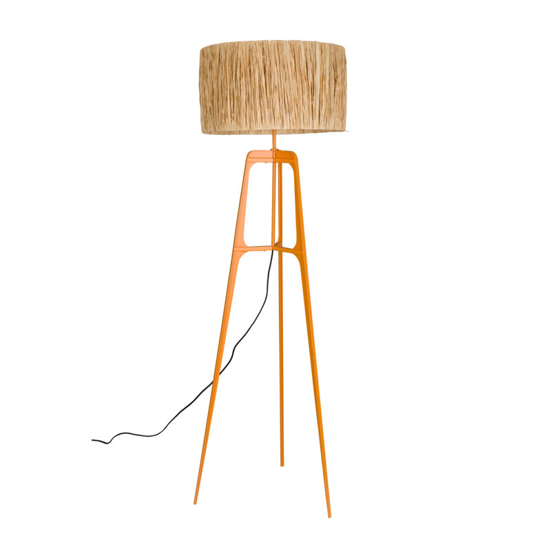 Afra Tripod Floor Lamp, Orange