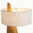 Obelisk Floor Lamp - 63", Chestnut Wood, White Cotton-Linen Shade-20300080