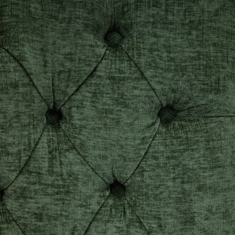 Chaise de salle à manger en chenille, Vert olive