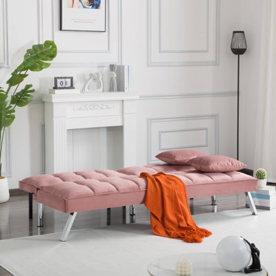 Futon canapé-lit 67,7 po - rouge