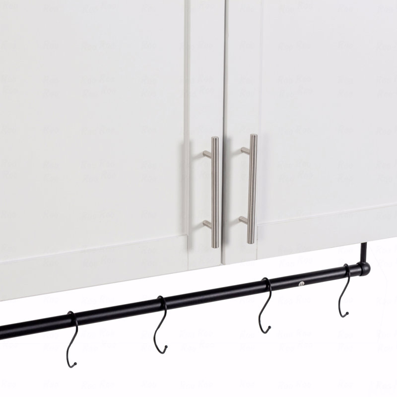 Bathroom Wall Cabinet With Adjustable Shelves, Towel Bar, 5 Hooks, Over The Toilet Storage Cabinet