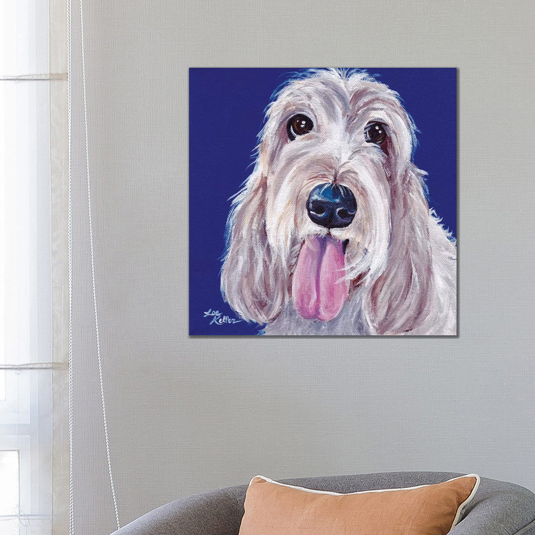 Olive The Grand Basset Griffon Vendeen by Hippie Hound Studios - Wrapped Canvas Painting