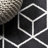 Mashawna Blocks Modern Geometric Black/White Rug-324366939