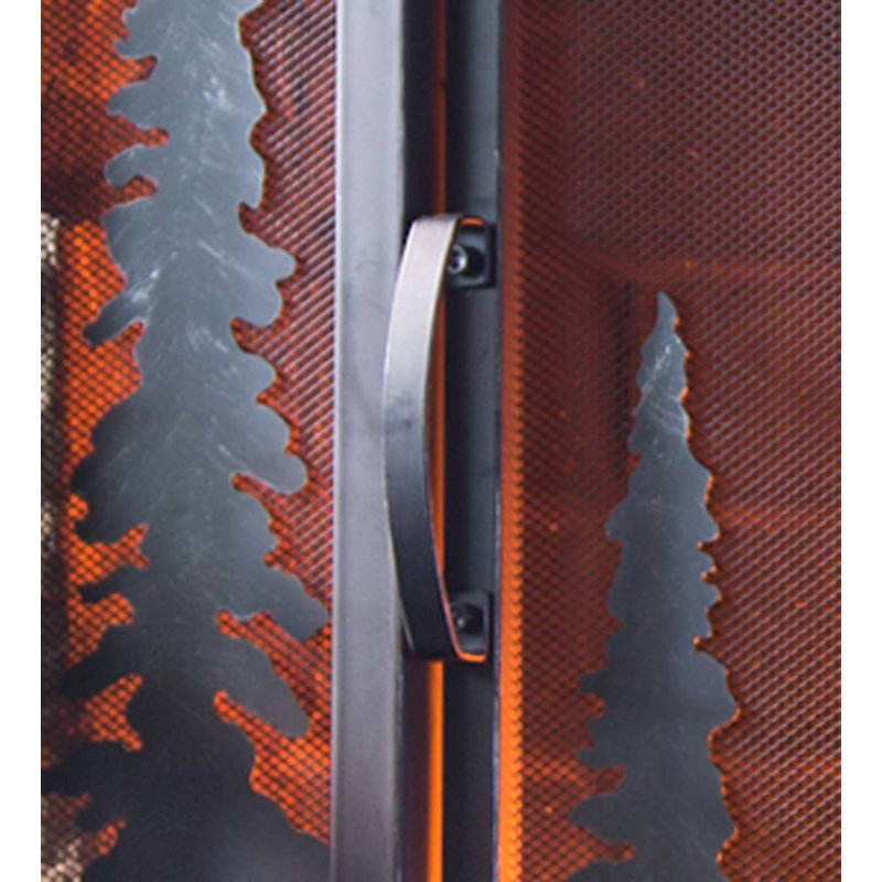 Single Panel Steel Fireplace Screen