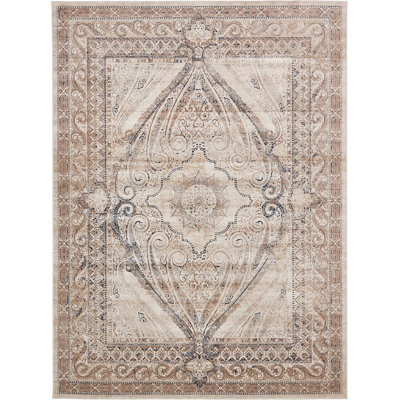 Tapis oriental brun clair Parrado