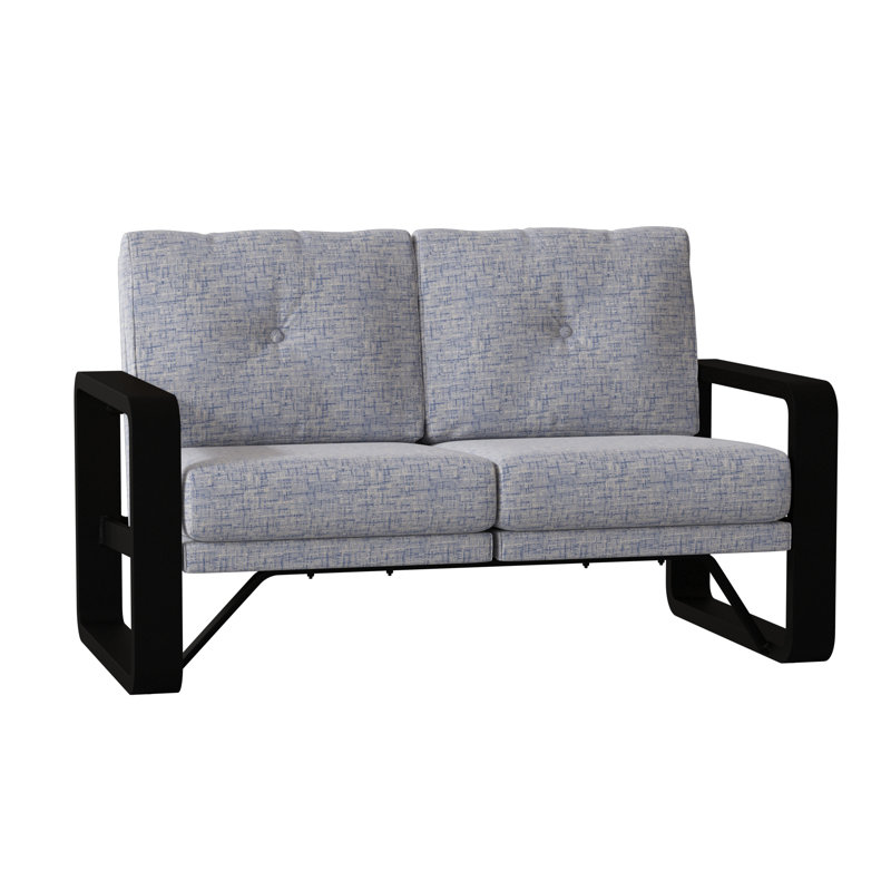 Vale Outdoor 2 - Seat Loveseat, Canvas Bird's Eye Sunbrella® Canvas, Textured Black