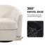 Upholstered Swivel Barrel Chair-1821474031