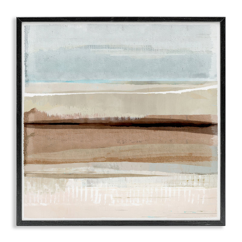 «Winter Sands», estampe numérique par Flora Kouta, H 12 po x l 12 po, Giclée encadrée noir minuit