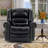 Annettia Oversize 40.15" W 180° Flat Lay Lift Power Recliner, Genuine Leather Match Massage Heater-1663395986