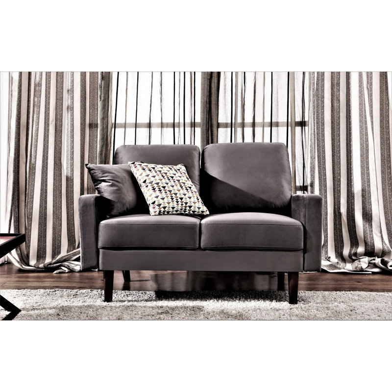 Causeuse Camilo, Velours gris