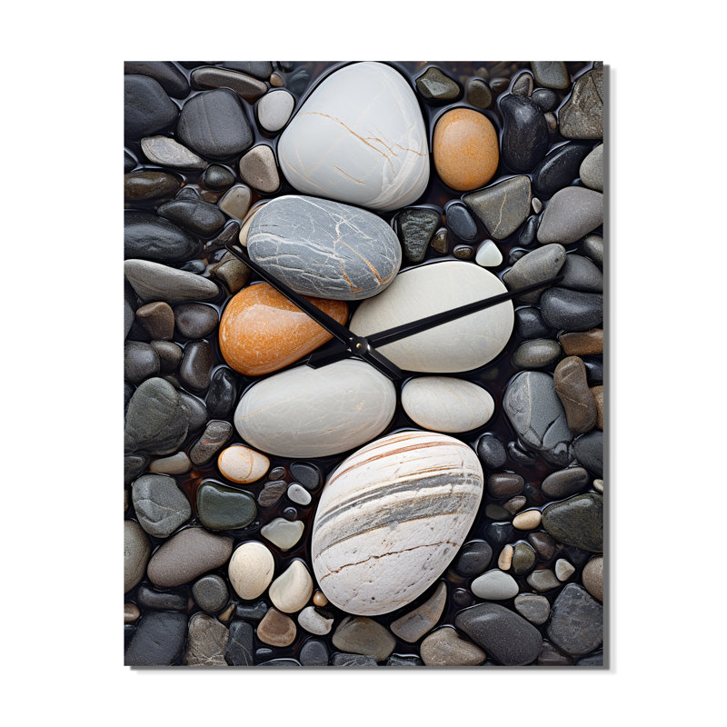 Beach Photo Harmonious Balance IV - Horloges murales abstraites, Grand