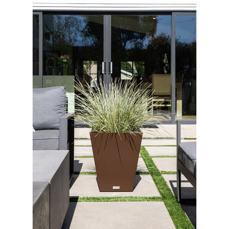 Nobleton Espresso Square 19" Outdoor-Indoor Modern Planter