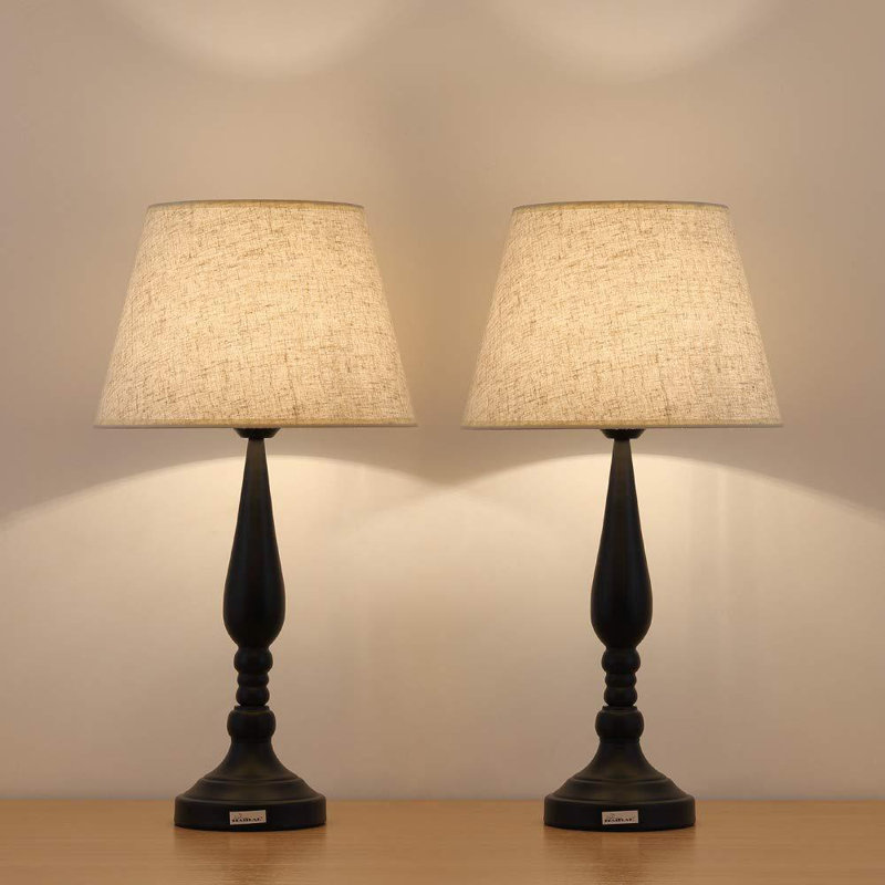 Lampe de table 22,5 po noire