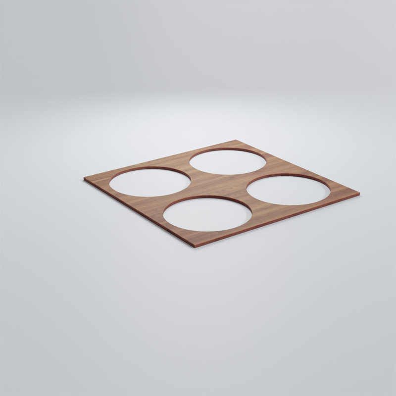 Panneaux muraux décoratifs en bois Wembley, Noyer, H 7 3/8 po x l 7 3/8 po x P 1/4 po