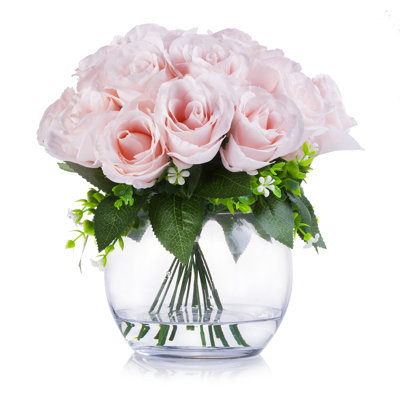 Silk Roses Arrangement in Pot
