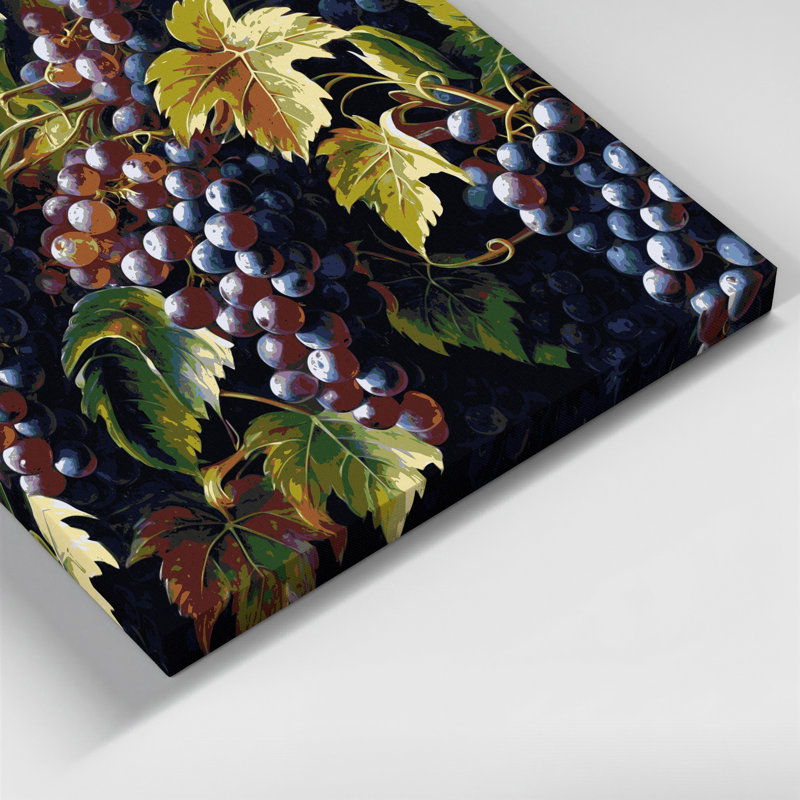 «Fruit Muscadine Grape», art mural sur toile mauve