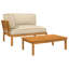  Ensemble de canapé avec coussin en bois d'acacia massif beige 2 pièces-463120475-463120478