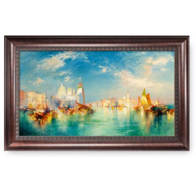 «Venice, 1898» par Thomas Moran, reproductions d'art classiques du monde, art encadré pour HomeDecor, imitation grain de bois