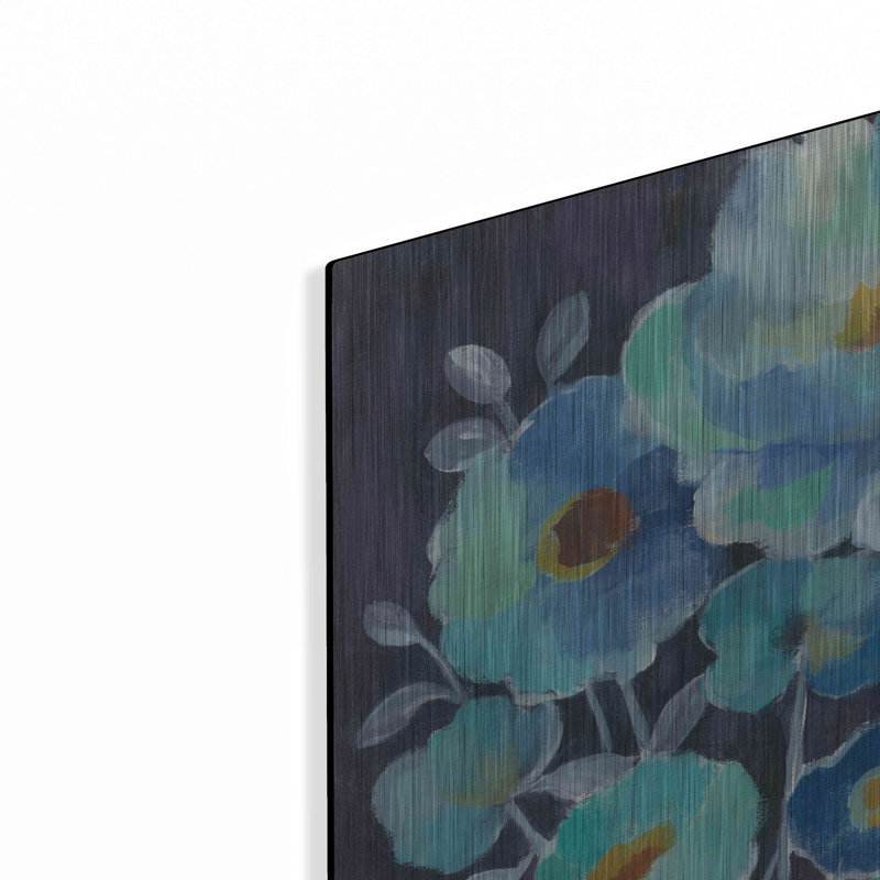 "Fleurs indigo" par Silvia Vassileva, H 24 po x l 48 po