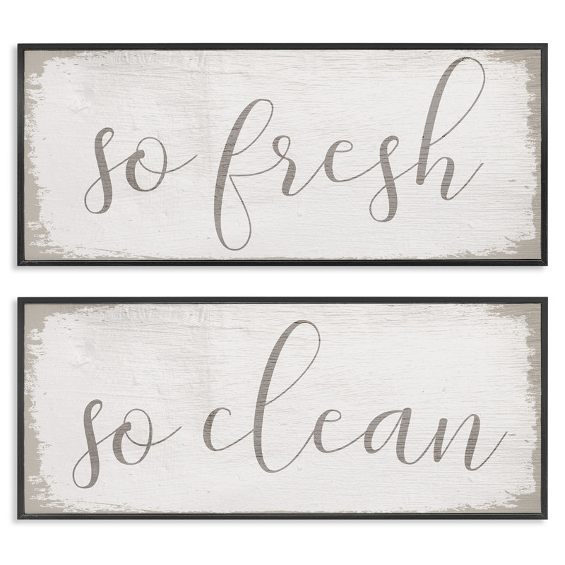«Rustic White So Fresh So Clean», ensemble de 2 estampes numériques par Daphne Polselli, Giclée encadrée noir minuit