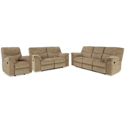 Canapé inclinable, causeuse et fauteuil inclinable Alfons