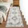 Machine Washable Rugs Oriental Floral Non-Slip Low Pile Rubber Backing Area Rug for Living Room Bedroom Kitchen Dining Room