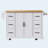 56 inch Kitchen Island with Rubber Wood Veneer Drop Leaf, Power Outlet, 4 Door Shelves, Embossed Vertical Stripe Rolling Kitchen Cart on 4 Wheels with 6 Deep Drawers for Kitchen, Dining Room,White-664568140