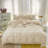 Checked Pattern Reversible Bedding Duvet Cover Solid Colour-102506382-102506381
