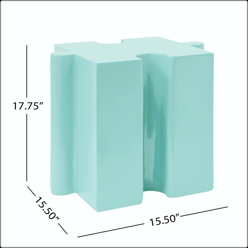 Table d'appoint casse-tête modulaire casse-tête MGO, 17.75" H x 15.5" W x 15.5" D, Light Green