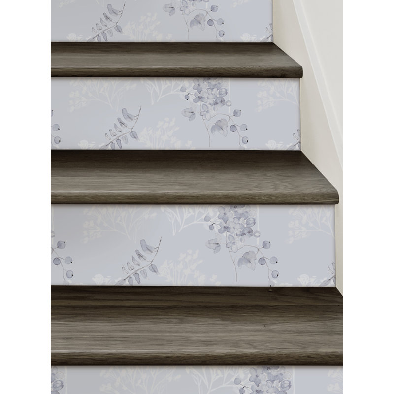Montant d'escalier en vinyle Breezy Blooms, H 6,5 po x l 48 po, Lavande