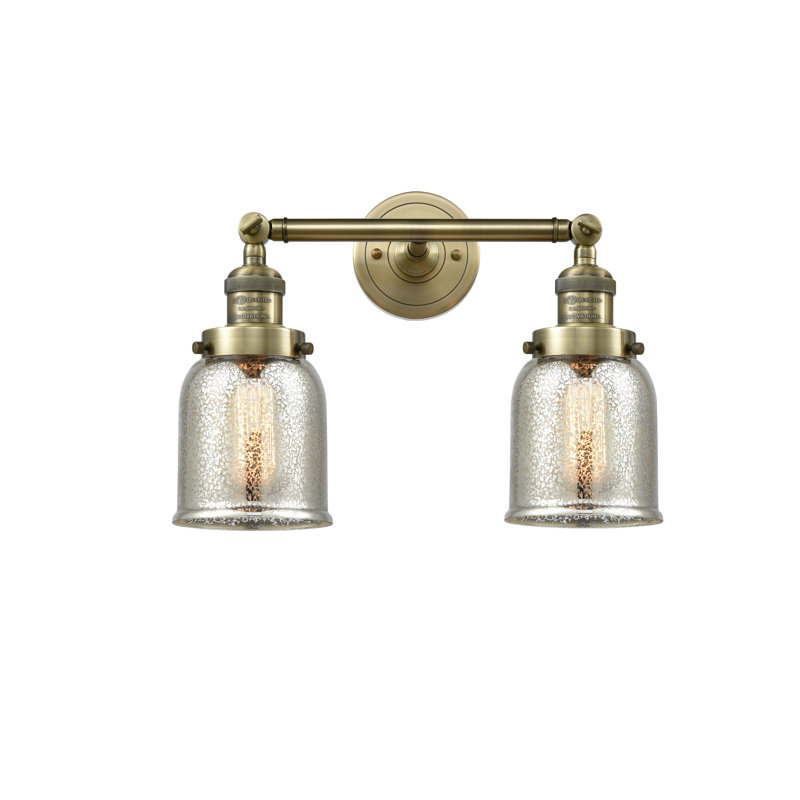 ClipperCove 2 - Light Dimmable Vanity Light, 6 Watt Vinage LED Bulb, Silver Mercury, Brushed Brass