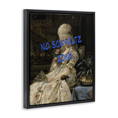 Iconic No Schmaltz Zone Floating Frame, design by Grotto Studios