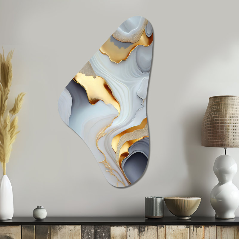 Art mural asymétrique en métal Frome, H 39 po x l 21 po