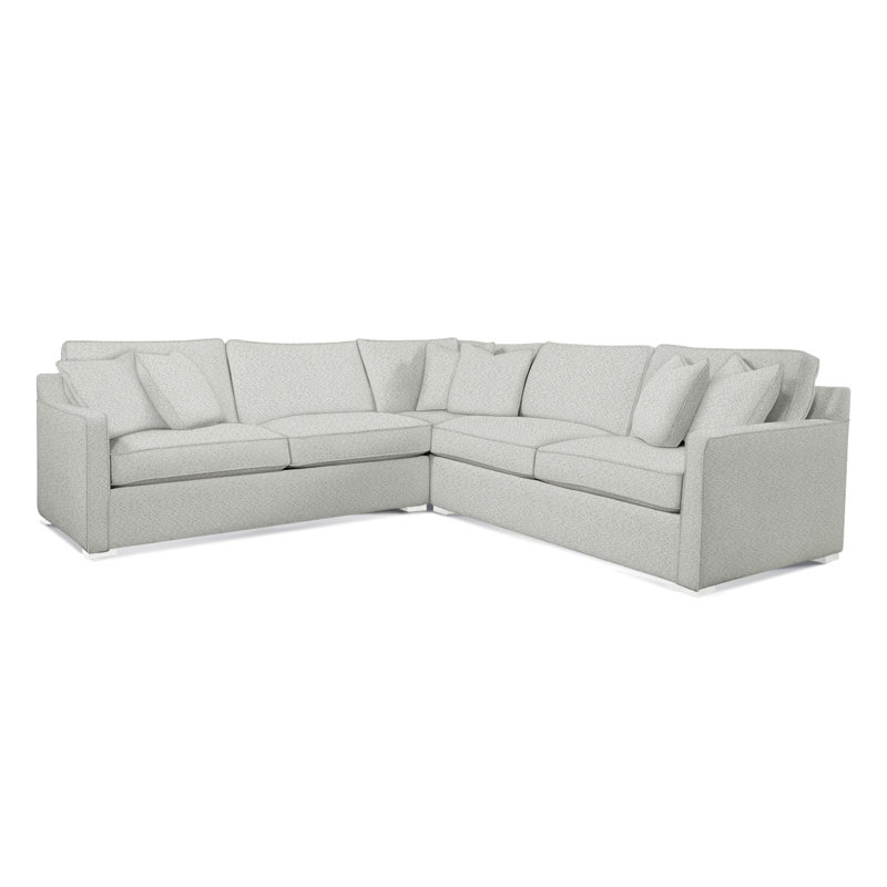 Brentwood Sectional, Gray Sugar Performance; 0863-84, Frost White