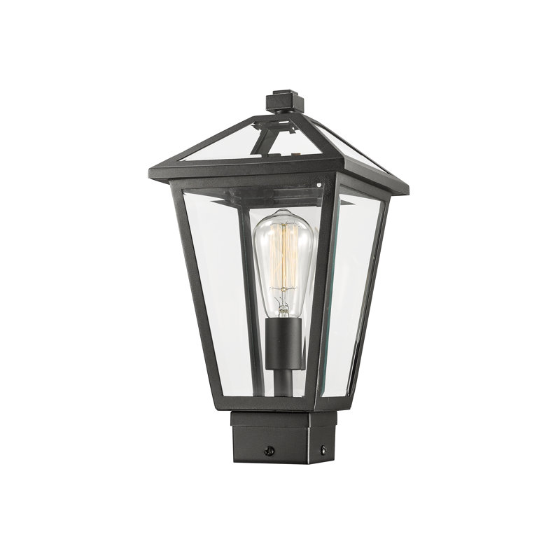 Luminaire d'extérieur à 1 lumière Anaye, Noir, Biseauté, H 15 po x l 8,25 po x P 8,25 po