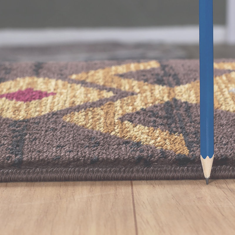 Tapis tribal brun du sud-ouest, Rectangle 7 pi 10 po x 10 pi 3 po