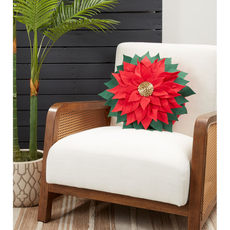 Floral Throw Pillow, 16"