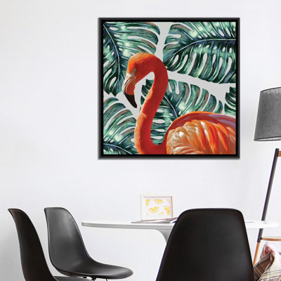 « flamant rose », impression sur toile