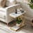 C Table, Modern End Table Bedside Table with Metal Frame
