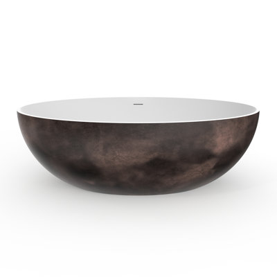 freestanding solid surface soaking bathtub for bathroom
