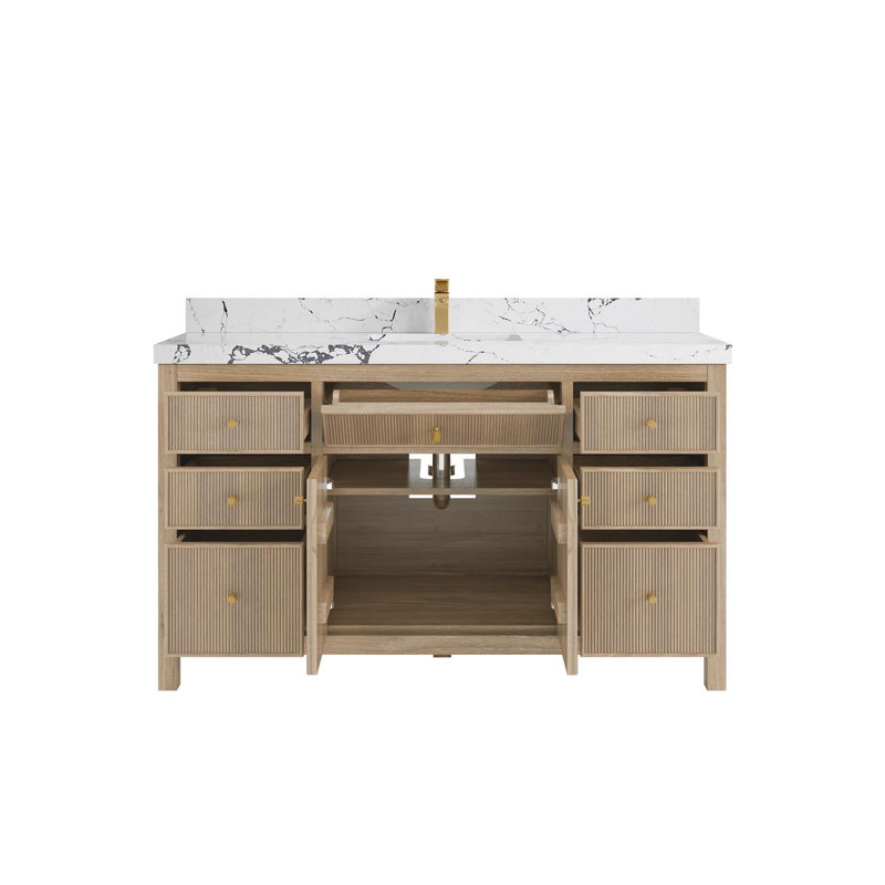 60'' Single Bathroom Vanity with Top, Viola Night