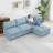 4-Seat Modular Sectional Sofa and Hidden Storage, Convertible Sofa Couch with Soft Cushions-245790521