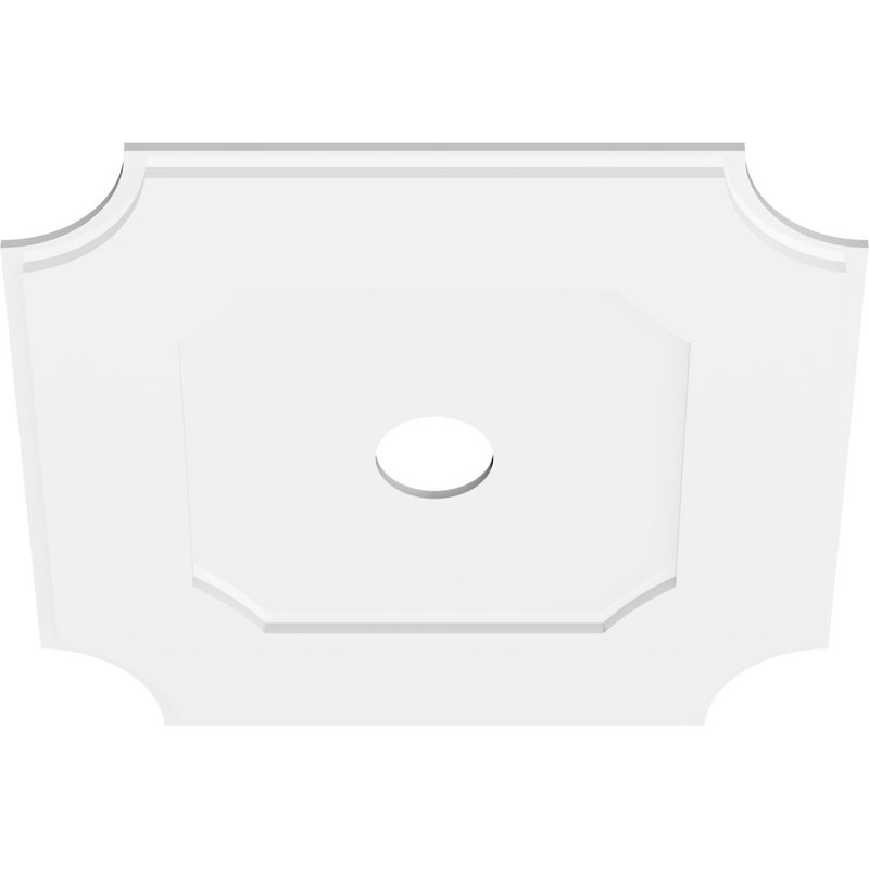 Médaillon de plafond contemporain en PVC de qualité architecturale 28 po x P 4 po x P 16 3/4 po x P 1 po