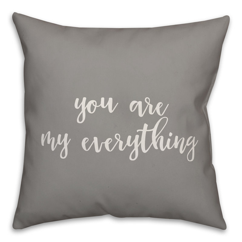  Coussin You You My My Everything, Gris, Coussin et housse de coussin