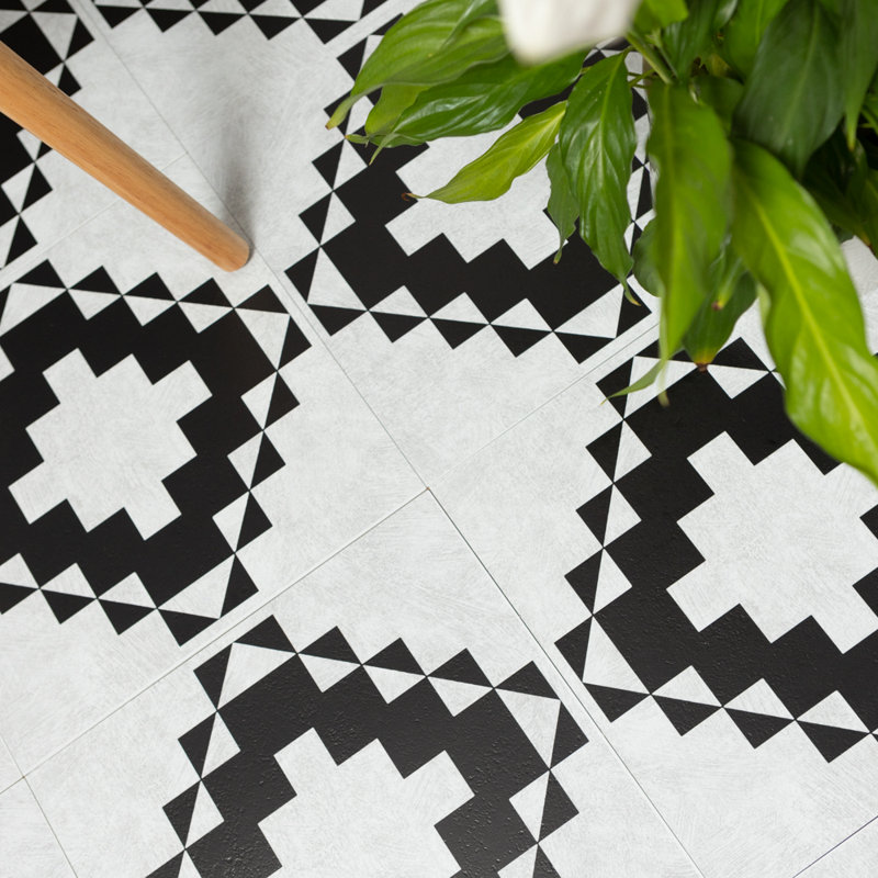 Verlaine 30 x 30cm PVC Tile in Black