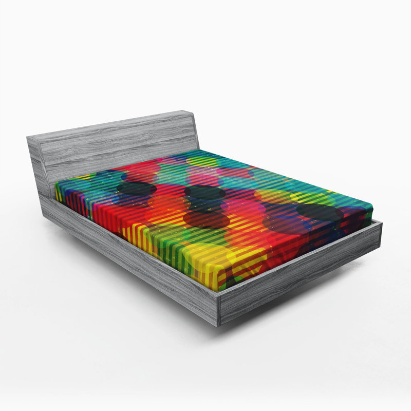 Microfiber Striped Fitted Sheet, Full Fitted Sheet