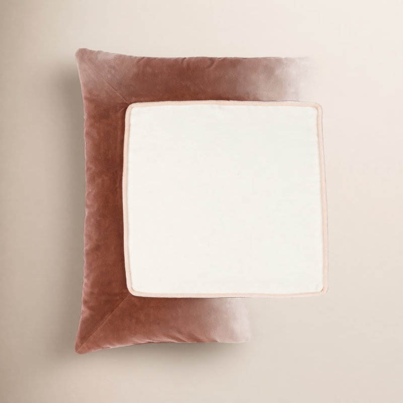 Rainier Cotton Throw Pillow, 18" x 18", Down, Brick