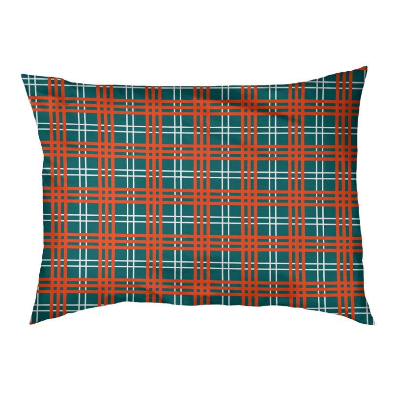 Coussin d’extérieur de luxe Chicago football, Grand (l 40 po x p 30 po x p 5 po), Green/Orange/White