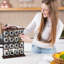 Freestanding Wood Spice Jar & Rack Set